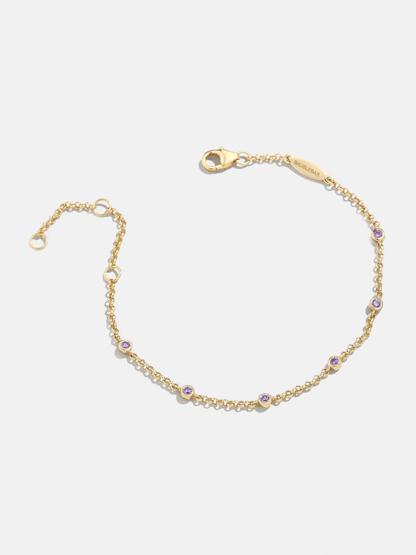 Twelve Birthstone Bracelet Color Zircon Titanium Steel Furnace Vacuum Plating 18K Real Gold