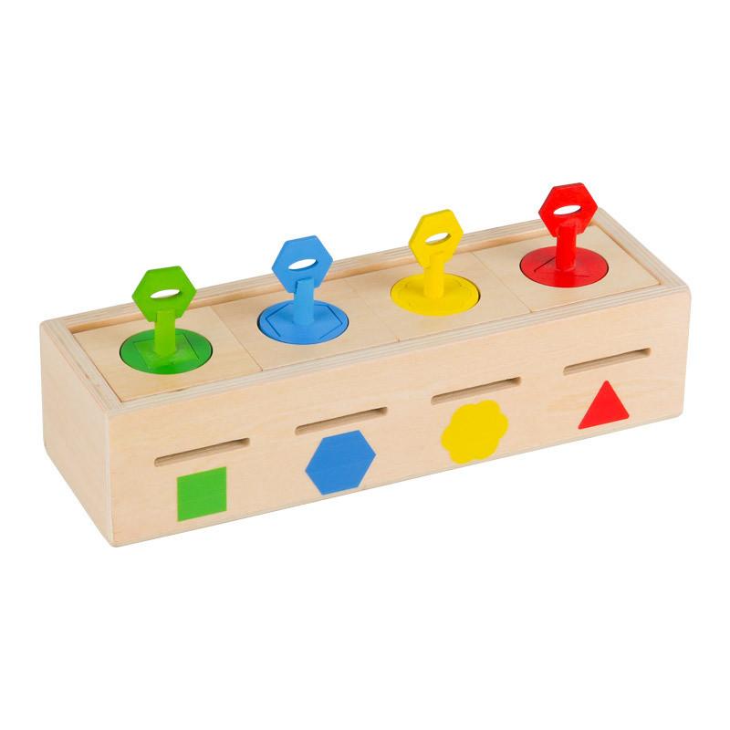 Wooden Shape Sorting Toy For Kids Educational Geometry Brain Teaser Puzzle