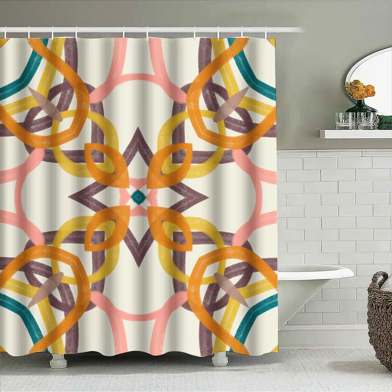 

Modern Boho Bathroom Shower Curtain With Colorful Knots Waterproof Fabric Decorative Liner For Bathrooms, Kitchen Stalls Or Pool W60H190(CM)-1 Pcs