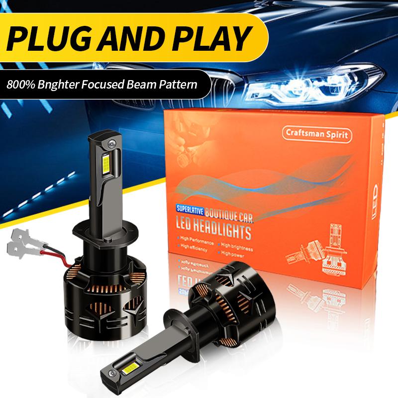 

2PCS High quality White CANbus For Renault Clio 2015-2017 LED Headlights H1 High Beams H7 Low Beams Front Bulbs Lamps Plug&Play
