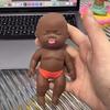 Funny White Black Doll Squishy Toys Simulation Baby Squeeze Fidget Toy Decompression Props Stress Relief Novelty Toy Gifts