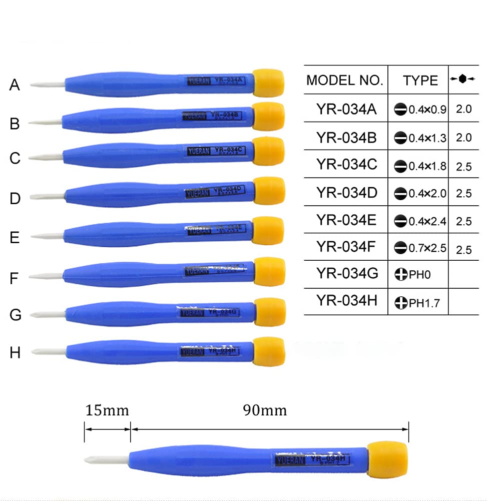 Screwdriver Frequency Adjustment Ceramic Adjustment Insulated Ceramic Hand Tool Strong for Electronics and Screwdriving 8-Piece Set, Screwdriver,