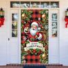 Door Hanging Christmas Door Banner Background Holiday Props Door Curtain Old Man Snowman Atmosphere Arrangement Door Banner