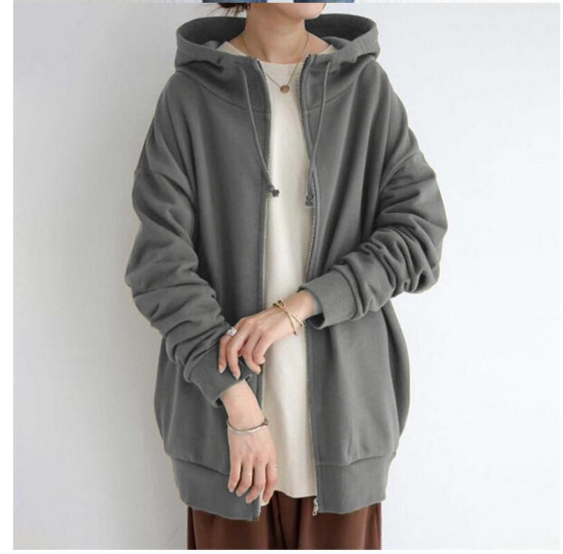 Autumn/Winter 2023 Street Style Fleece-Lined Zipper Hoodie (HS0714)