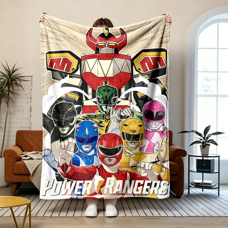 Power Rangers Soft and Comfortable Flannel Suitable for Sofas Living Rooms Outdoor Camping Travel and Also Makes a Great Anniversary Gif