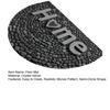 3D Pebbles Welcome Mat Realistic Stones Pattern Floor Mat Semi-Circle Door Mat with Anti-Slip Backing for Front Door Entrance Porch Bathroom Kitchen