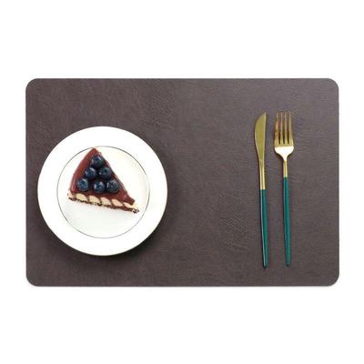 ZISIZ Heat-Resistant Leather Table Mat Set