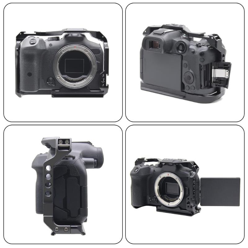 Aluminum Camera Cage Frame For DSLR Cameras Featuring 1/4 and 3/8 Screw Holes For Versatiled Use