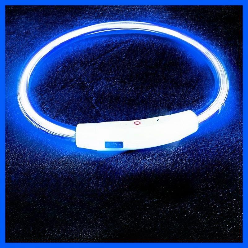 USB Rechargeable LED Dog Collar Luminous Anti-Lost Pet Accessory with Harness Dogs Necklace Collar for Night Safety