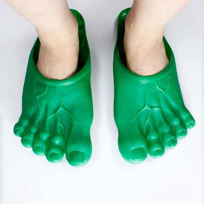 Fashion Funny Toe Slippers Ghost Shoe Flats Flip Flops Party Sandals Scary Green Christmas Costume Dress Accessories Halloween Shoes