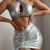 Hot-Selling European & American Style Solid Color Sexy Bikini 3-Piece Set - P108