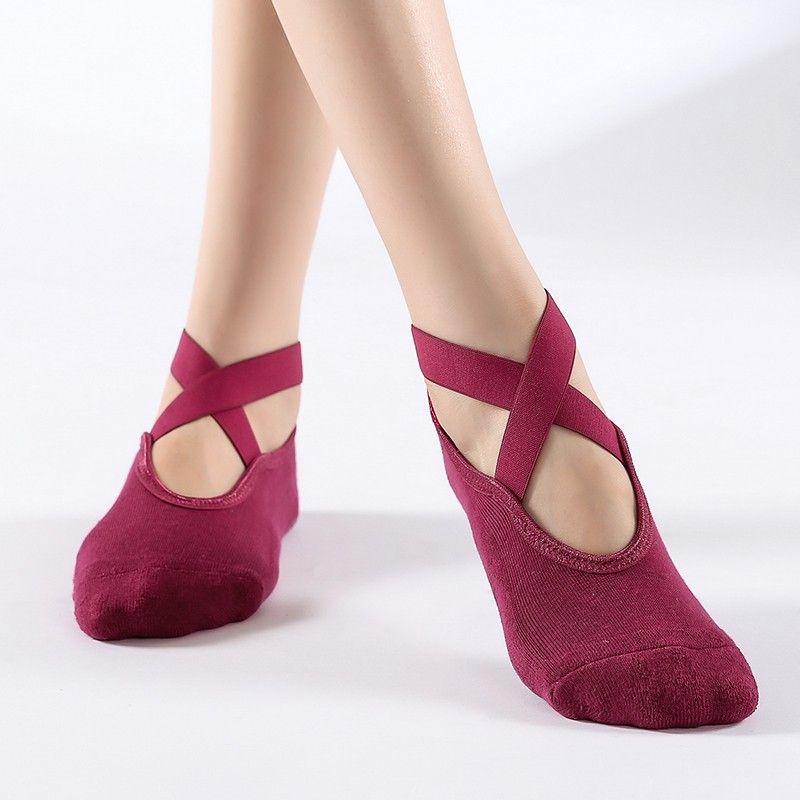 

Yoga Socks Children Tied Anti-Slip Beginner Professional Sports Breathable Fitness Dance Pilates Five Finger Yoga Socks
