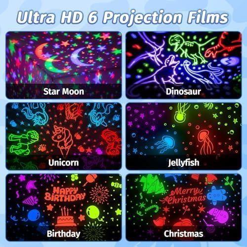 Veilleuse - 6 films - 15 couleurs - 3 luminosités - rechargeable usb