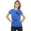 Disney Womens/Ladies Aladdin Movie Genie Blue Face Cotton T-Shirt