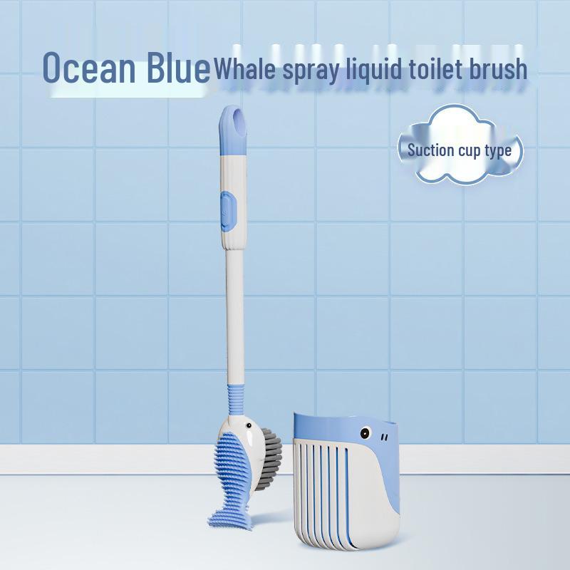 

Настенная милая утка присоска туалетная щетка с дозатором жидкости синий