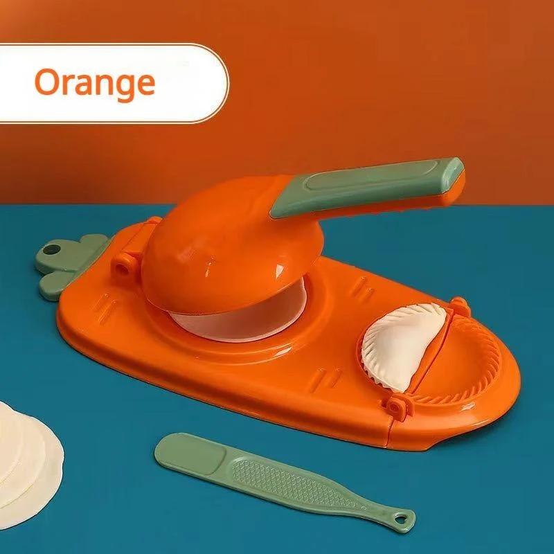 2-in-1 Efficient Dumpling Maker Manual Dough Presser Dumpling Wrapper Mold Dough Pressing Tool Kitchen Pastry Jiaozi Baking Tool
