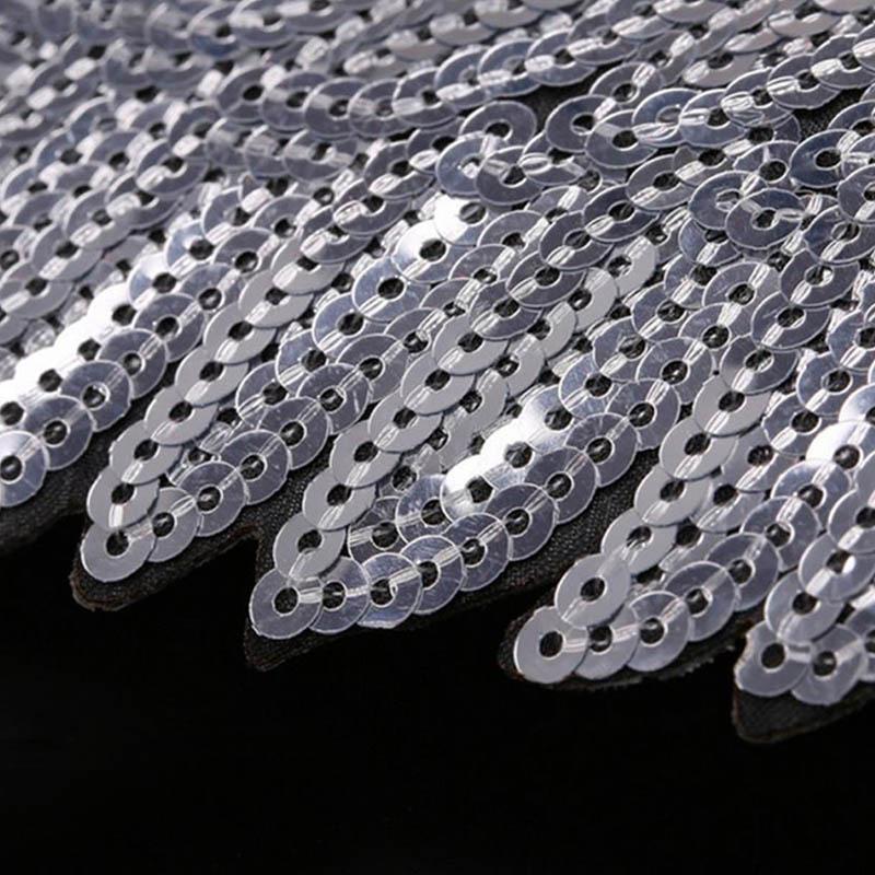 1 Paio Toppe Paillettes Ala d'Angelo Fai da Te per Vestiti Bambini Toppa Ricamata da Cucire Applique