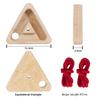 2PCS Wooden Climbing Triangle Fingerboard Multifunctional Simulated Rock Climb Finger Strengthen Board Reusable Pull-Up Handle