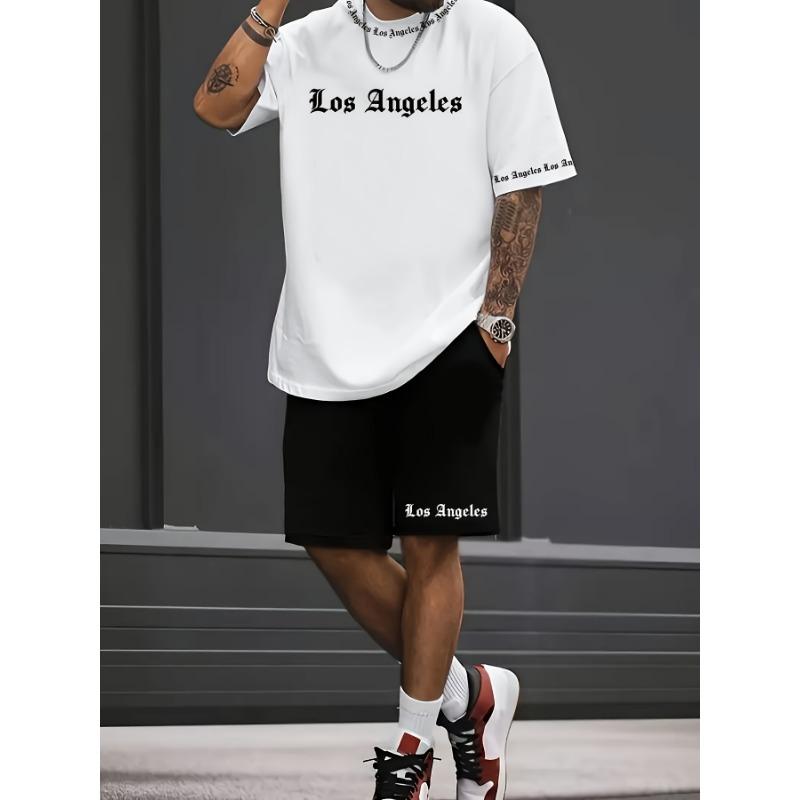 

Мужские повседневные шорты с коротким рукавом, узор в виде алфавита, полиэстер, спанде, круглый вырез, без рукавов, стандартный крой, на лето 5XL