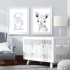 Personalize Baby Name Wall Decoration Painting Customize Nursery Wall Art Poster For Kids Bedroom Deco Animals Canvas Painting