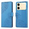 For Xiaomi Redmi Note 13R Pro 5G Case Rose Flower PU Leather Wallet Phone Cover with 3 Card Slots