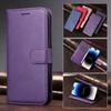 Pure Color Wallet Flip Leather Case For iPhone 14 13 12 11 Pro Max Mini XS XR X 7 8 6 6S Plus SE 2020 2022 5 5S Phone Book Cover