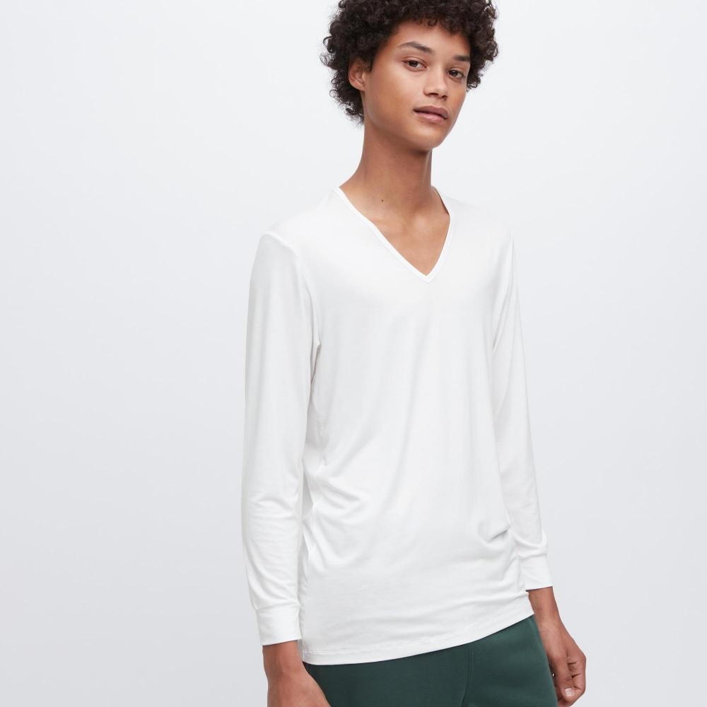 

UNIQLO JAPAN HEATTECH V-образный вырез T 94 Рукава