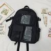 Schoolbag1011 New Versatile Canvas Backpack Men's Large Capacity Junior High School Student School Bag Women's Leisure Travel Backpack