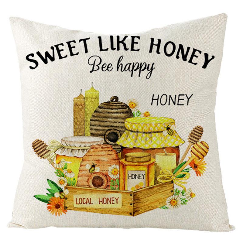 Pillow Farm Sunflower Pillow Cover Happy Summer Thanksgiving Car Waist Support Cushion Home Pillow Cover