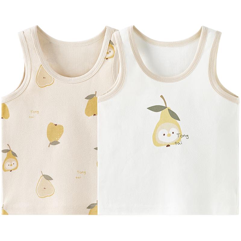 TONGTAI Baby Pure Cotton Sleeveless Vest 73cm