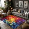 Boho Area Rug Abstract Modern Carpet Living Room Floor Mat Non Slip Home Decor Indoor Outdoor Accent Rug Washable Soft Plush Rug