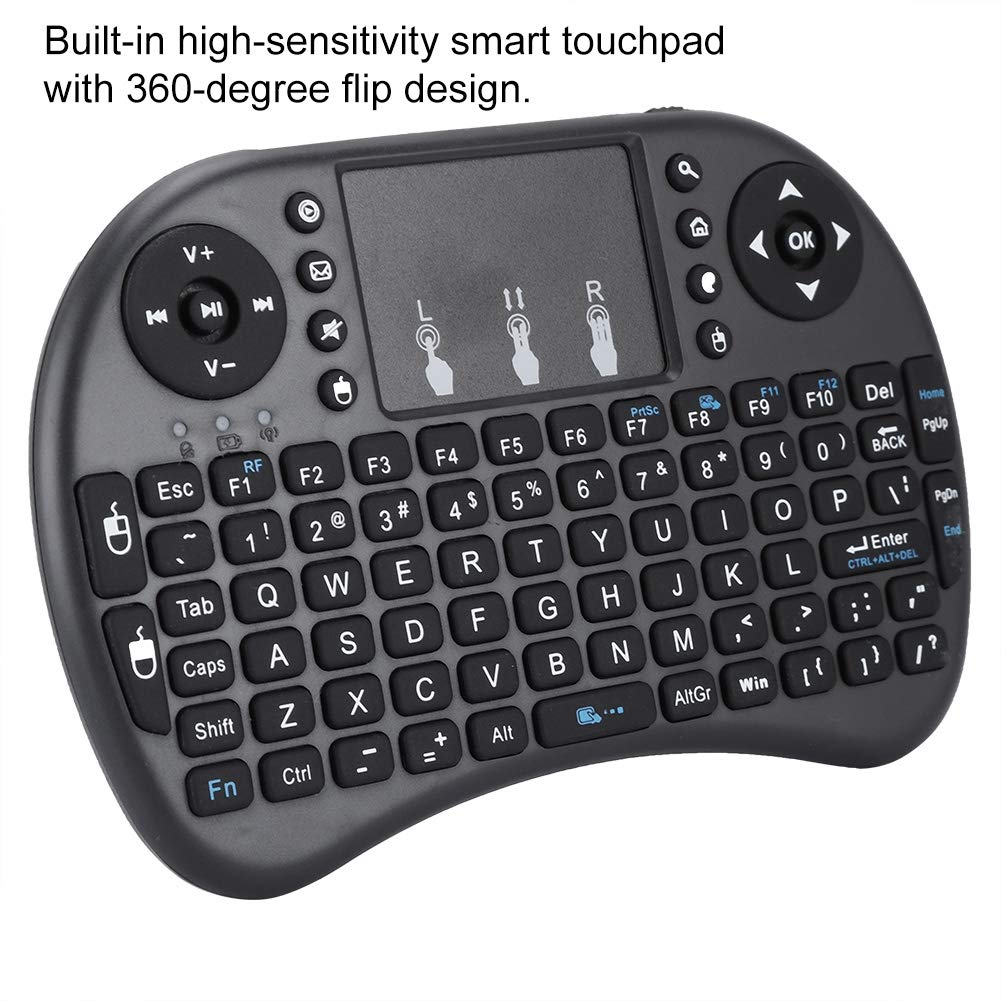 Mini I8 Wireless Keyboard with Touchpad for Smart TV PC, 2.4GHz, 92 Keys, Multimedia Control Keys, Auto SleepWake