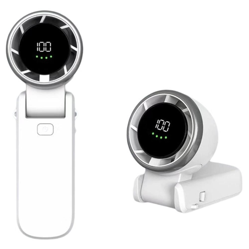 

A9 Foldable Mini Fan 100-Speed Adjustable Portable Handheld USB Rechargeable Cooling Fan White