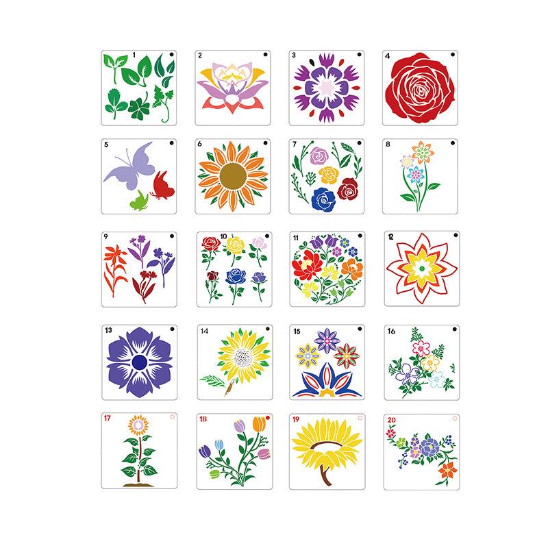 Sunflower Flower Painting Templates (20 Sheets) - DIY Craft & Home Decor Stencils