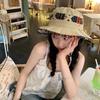 Personalized Ethnic Wind Bucket Hat Spring and Summer Outdoor Fashion Sun Hat Retro Wind Wash Old Street Wind Big Edge Hat