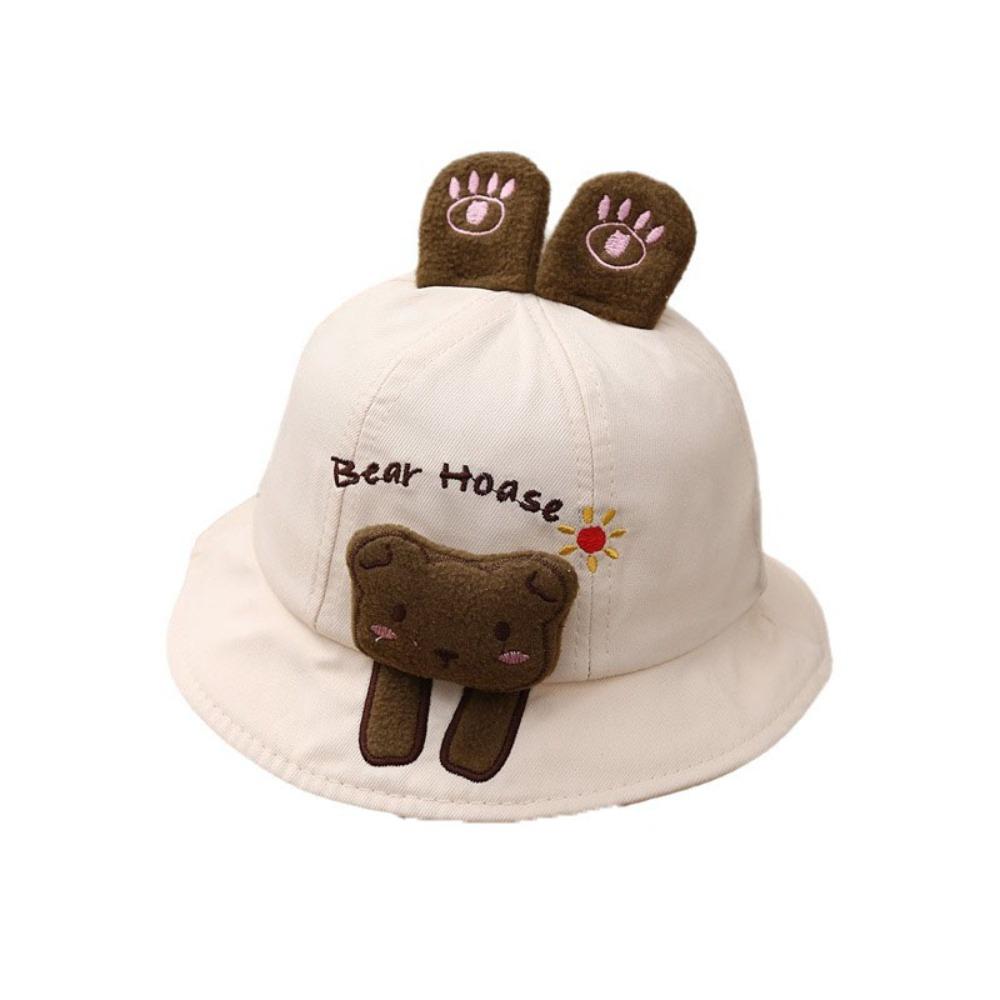 Cartoon Animal Baby Bucket Hat UV Protection Kids Sunshade Cap Children Sun Hat  Sun Protection хаки