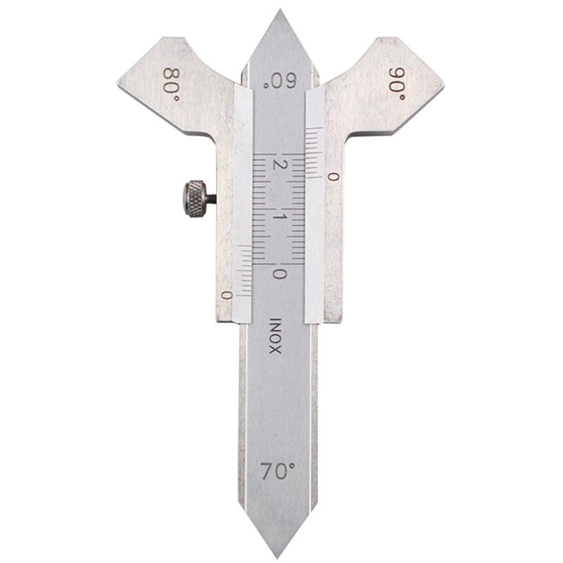 ABUL-6Pcs Welding Gauge Weld Inspection Gauge Weld Seam / Round Corner / Crown Test Size Ruler Angle Measurement Kit Combination