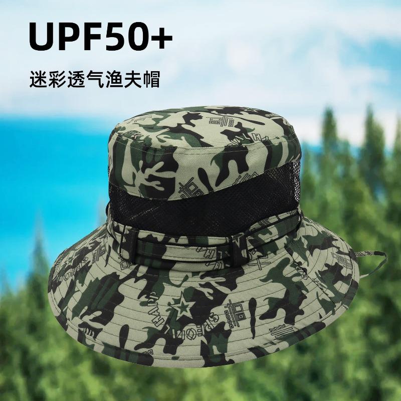 Camping Mountaineering Department Jungle Bucket Hat Climbing Desert Sun Protection Hat Women's Outdoor Sun Men's Shade Big Brim Hat