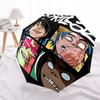Printed Gorillaz band Folding Umbrella,Outdoor,Leisure,And Travel Umbrella,Durable Umbrella Fabric,Birthday And Holiday Gift