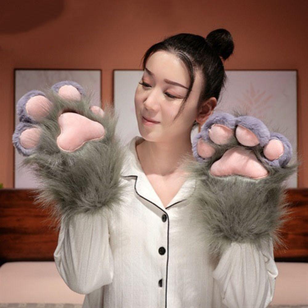 Fursuit Kigurumi Cosplay Costume Gloves Furry Cosplay Props Kawaii Cat Claw Mittens Club