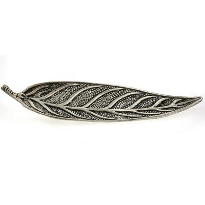 Leaf-design Incense Burner Made of Alloy. Compatible with Incense, White Sage, and Palo Santo. Heat-resistant and Non-flammable. A Purifying Tray