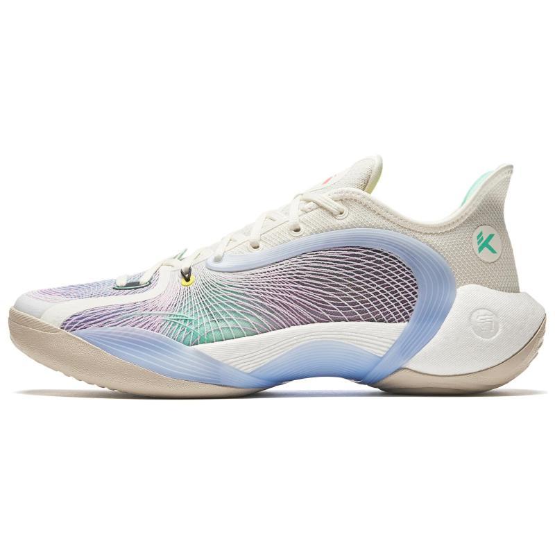 Anta 3-Point Rain 2 Амортизирующие Нескользящие Низкие Баскетбольные Кроссовки Мужские Бело-Серые Синие Сникеры 912431102-7 42