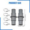 2 Pieces Pool Hose Adapter Connector Coupling Parts Accessories High Performance Heavy Duty