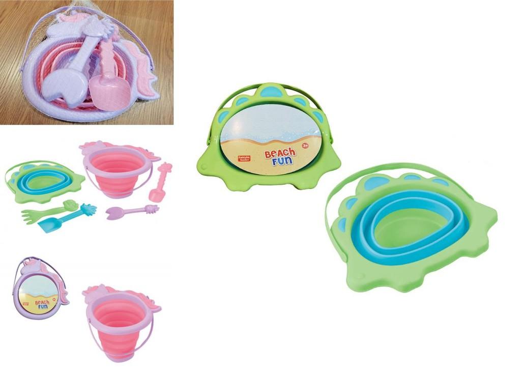 Versatile 2.5l Soft Silicone Folding Bucket Ideal For Kids Outdoor Sand Play Activities