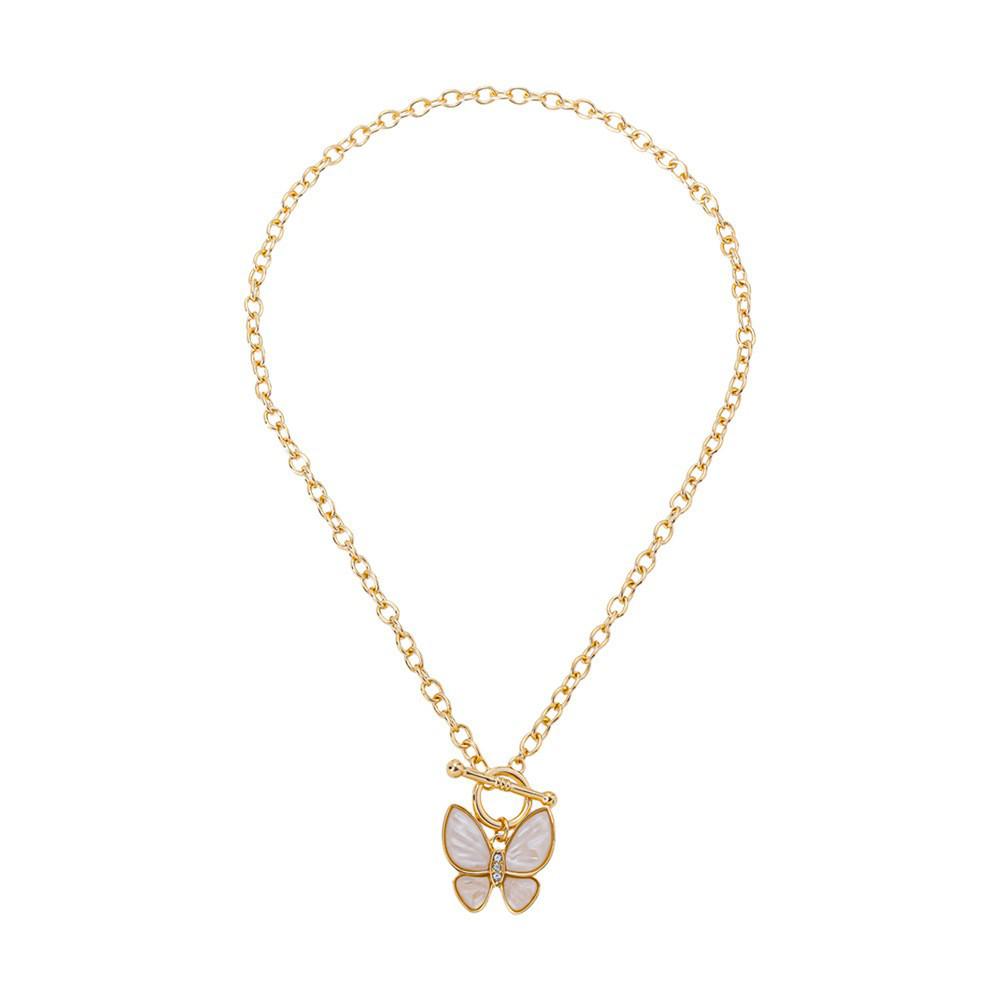 Elegante Schmetterlingsschale Inlaid Kette Halskette mit OT-Verschluss - Luxuriöses High-End Choker Halsband