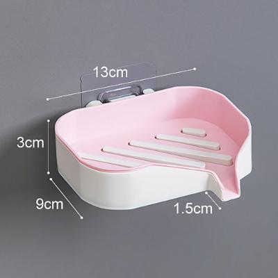 Double Layer Soap Box Soap Holder Wall-mounted Household Bathroom Drain Soap Dishes Toiletries Organizer Storage