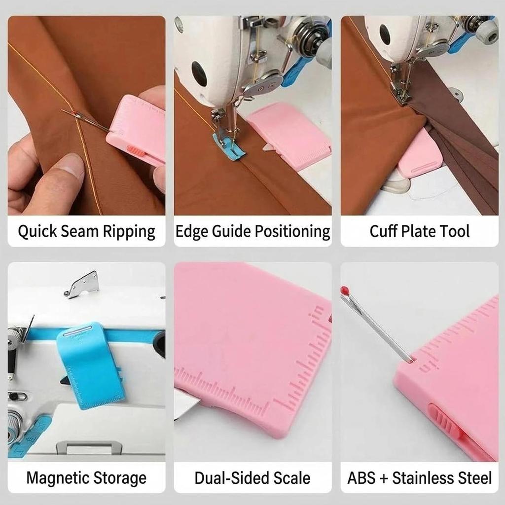Magnetic Sewing Machine Guide Hemmer Guide With Scale Multifunctional Sewing Supplies For Beginners Professional Garment Makers