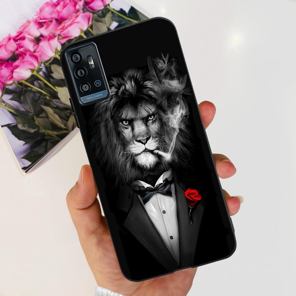 For ZTE Blade A71 6.52" Case Cartoon Dinosaur Football TPU Soft Silicone Cover For ZTE Blade A71 2021 A7030 Phone Cases Fundas