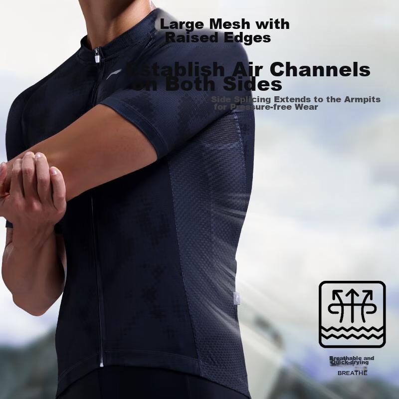 Cycling Jersey Short Sleeve Top for Men, Summer Bicycle Quick-Dry Short Sleeve Breathable Sweat-Wicking Road Bike Jersey