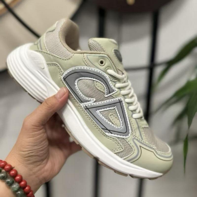 New versatile fashion casual men's and women's trend breathable sports shoes dad letter b30 heightening shoes